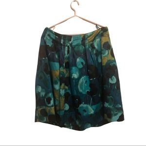 Peacock Floral Skater Skirt